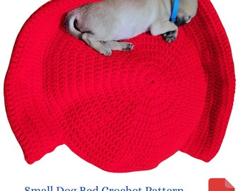 Crochet Pattern for Small Dogs, Small Dog Bed, Crochet for Dogs