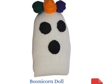 Addi Knitting Machine Pattern, Boonicorn Doll Pattern, Halloween Doll Pattern