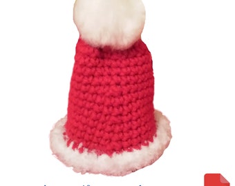 Christmas Crochet Pattern, Santa's Hat Gift Bag, Christmas Gift Bag Crochet Pattern, Teacher Gift