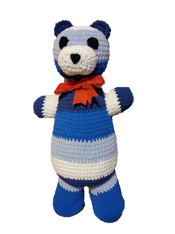Bear Crochet Pattern Teddy Plush Stuffie Blanket Yarn 