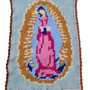 Our Lady of Guadalupe C2C Afghan Crochet Pattern PDF