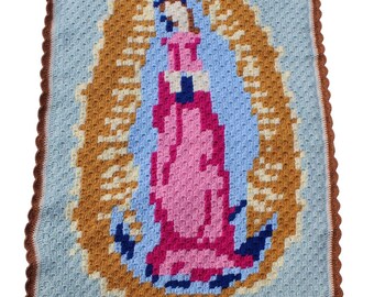 Our Lady of Guadalupe C2C Afghan Crochet Pattern PDF