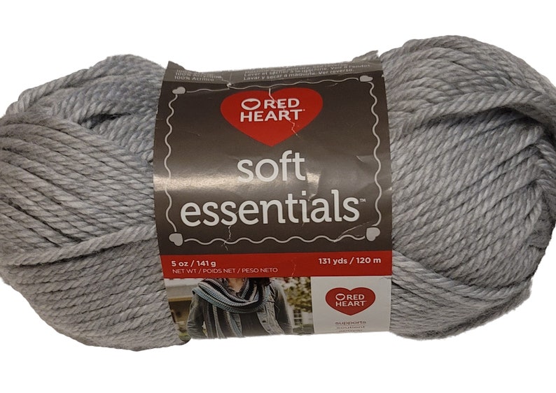 Red Heart Soft Essentials Yarn Color Greyhound Etsy