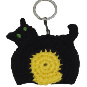 black cat key ring