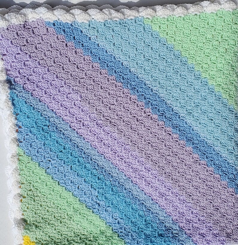 Rainbow Baby Blanket C2C Crochet Pattern Etsy