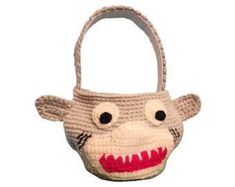 Shark Easter Basket, Handmade Crochet, Kid's Easter Basket