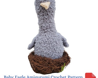 Amigurumi Crochet Pattern, Baby Eagle Crochet Pattern, Bird Lover's Gift