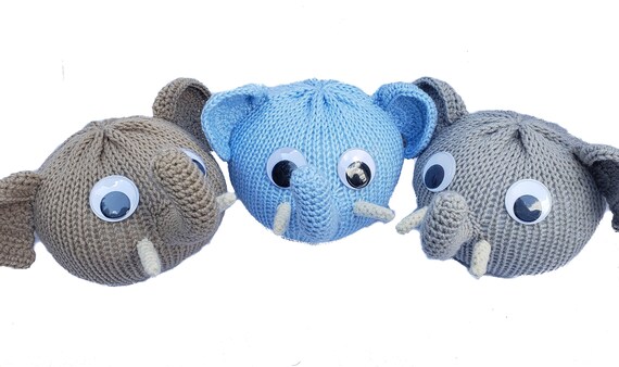Bull Elephant Addi Knitting Machine Pattern Baby Elephant Elephant Eyeglass Holder Addi King Pattern Girl Elephant