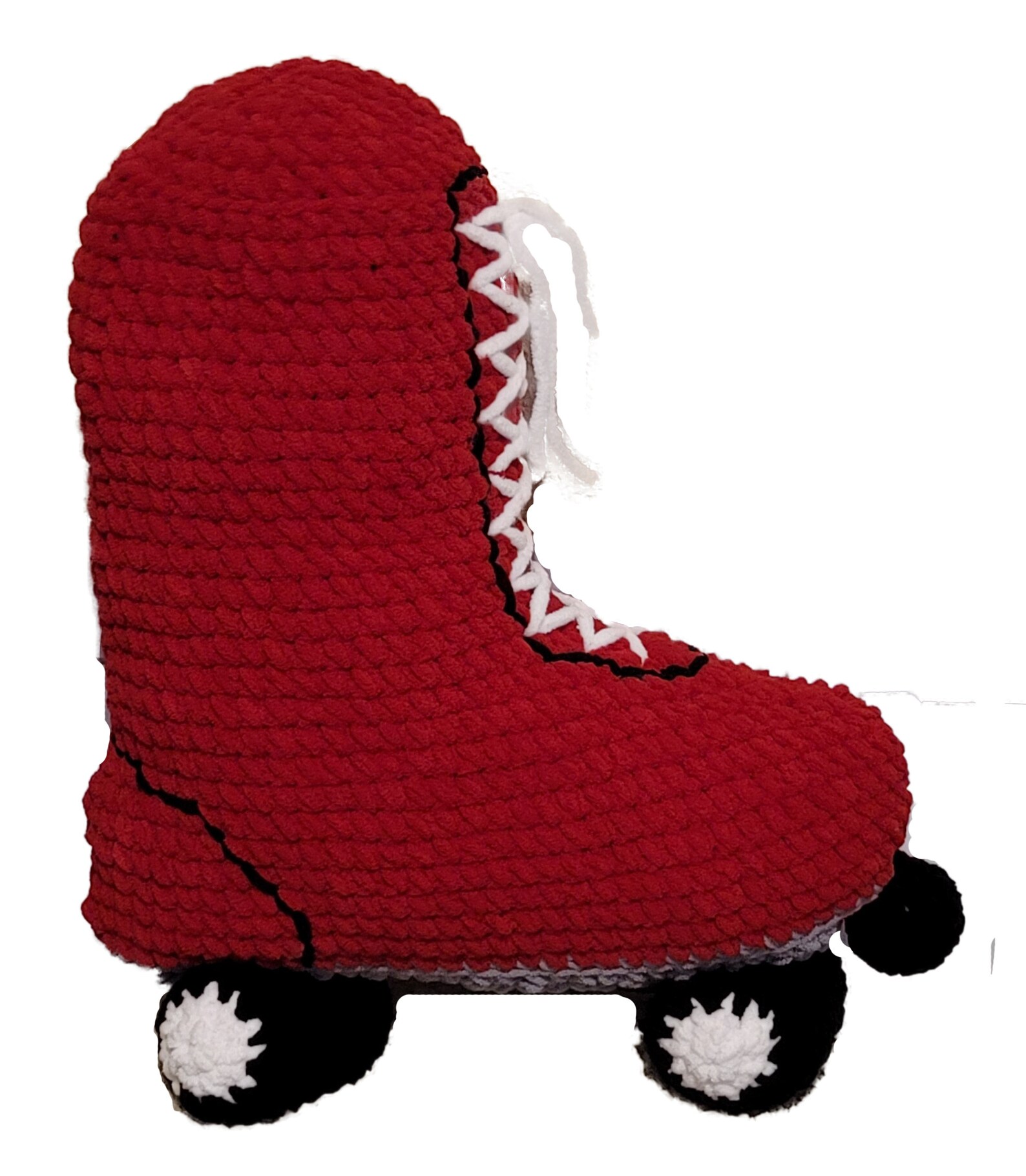 Roller Skate Pillow Crochet Pattern With Blanket Yarn Etsy