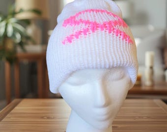 Addi Knitting Machine Hat Pattern: Pink Ribbon Design (PDF Pattern)