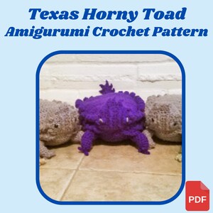 Texas Horny Toad Crochet Pattern, Amigurumi Crochet Pattern, Birthday Gift