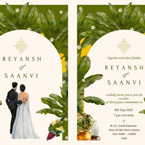 Nature Inspired Wedding Invitation, Wedding Invitation Template, Digital Wedding Invite Nature Theme , Boho Green Wedding Invitation