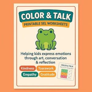 SEL Worksheets Printable Activities: Coloring Pages, Mindfulness, Kindness, Feelings Journal for Kids