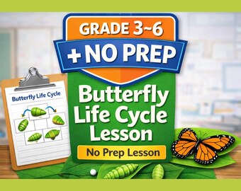 Butterfly Life Cycle Lesson – No Prep Science Activity