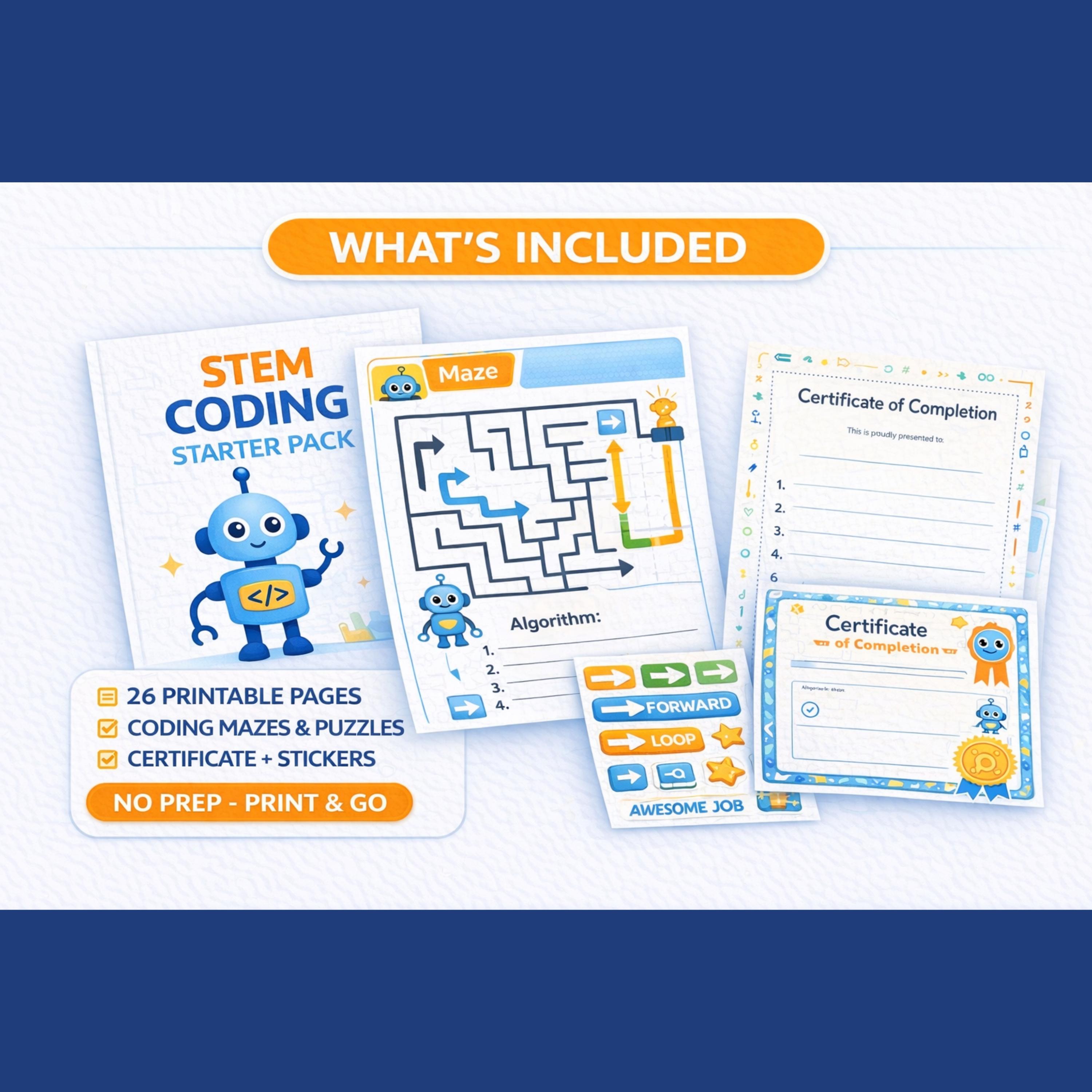 Coding Maze Worksheet for Kids | Unplugged Coding Activity | STEM ...