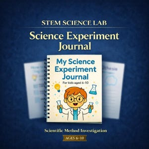 Wissenschaftliches Experiment Journal | STEM Lab Notizbuch | Arbeitsblatt zur wissenschaftlichen Methode | STEM Wissenschaftliche Aktivität