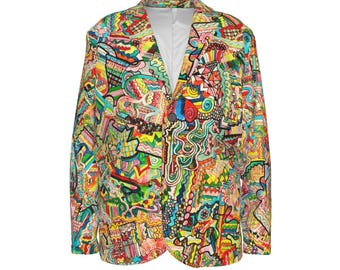 Blazer casual de algodón para hombre adolescente de los 90