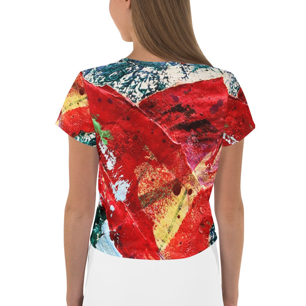 ★LEE★ Women's Heart Ringer Crop T-Shirt Red LE2402ST64RD Red Heart Crop T Shirt - Etsy