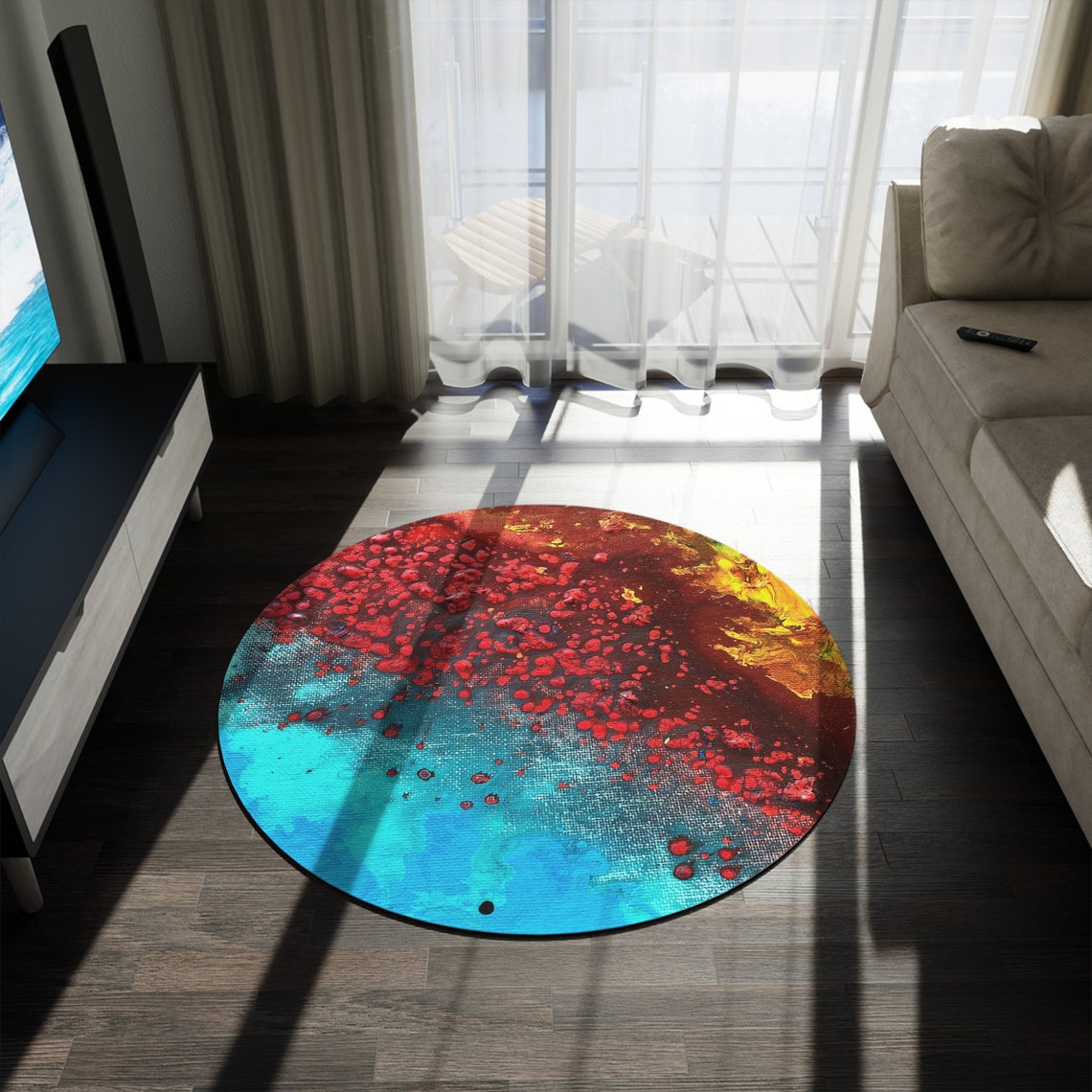 Earth Round Rug - Etsy