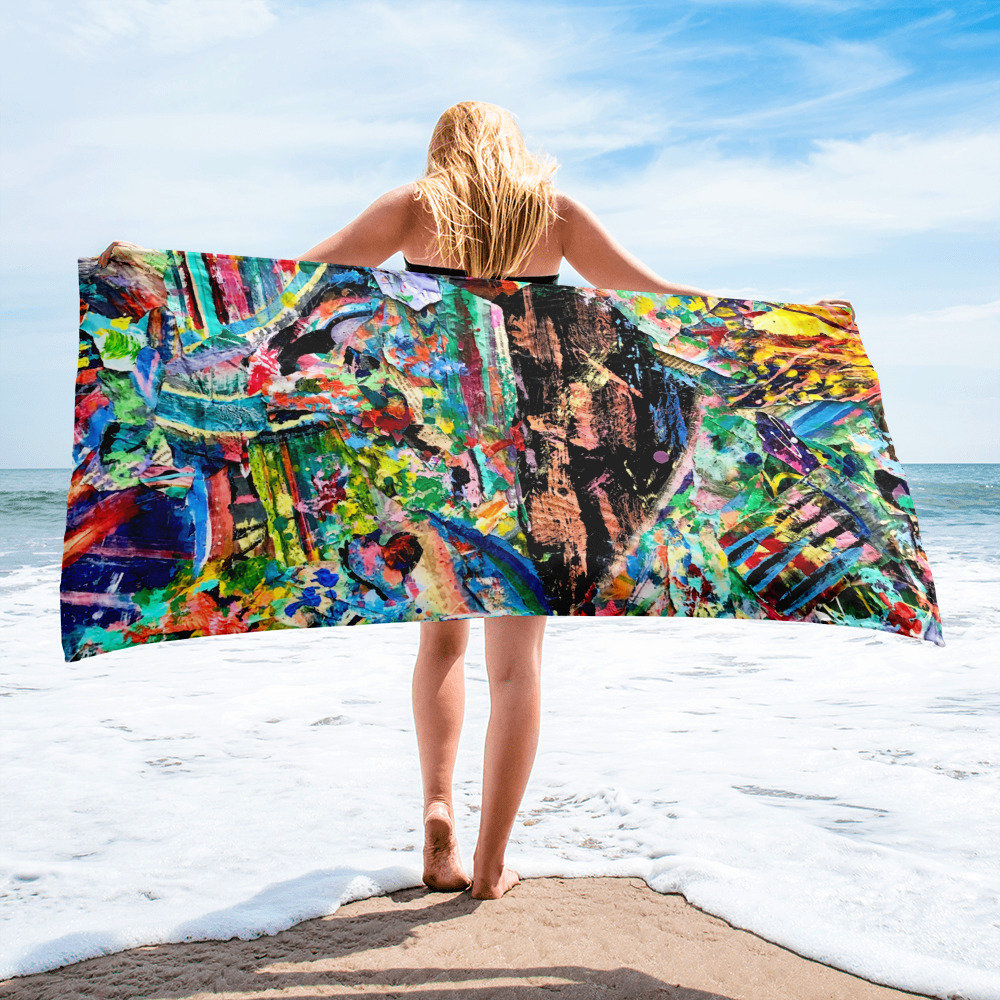 Abstract Heart Beach & Bath Towel - Etsy