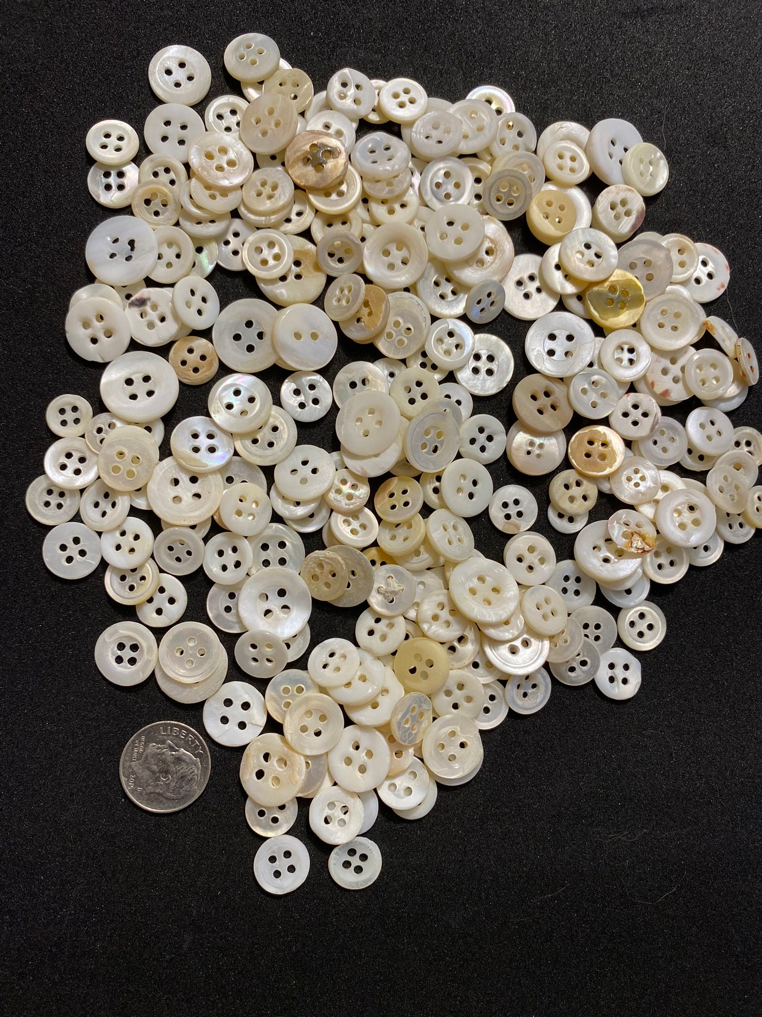 White Buttons, Four Hole Button for Shirts, Pack of 200 PCS , Sewing,  Knitting