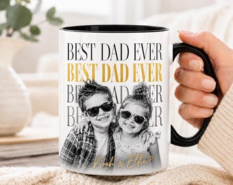 Personalized Photo Mug for Dad, Dad Ever Accent Mug, Father's Day Gift