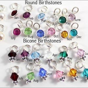 Birthstone or Pearl Add On | Round or Bicone, Add On to Necklace or Bracelet, Birthstone Jewelry