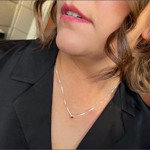 Round Birthstone Necklace
