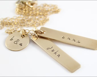 Personalized Mom Jewelry in  Gold Filled, Sterling Silver, or Rose Gold | Family Name Necklace, Gifts for Her