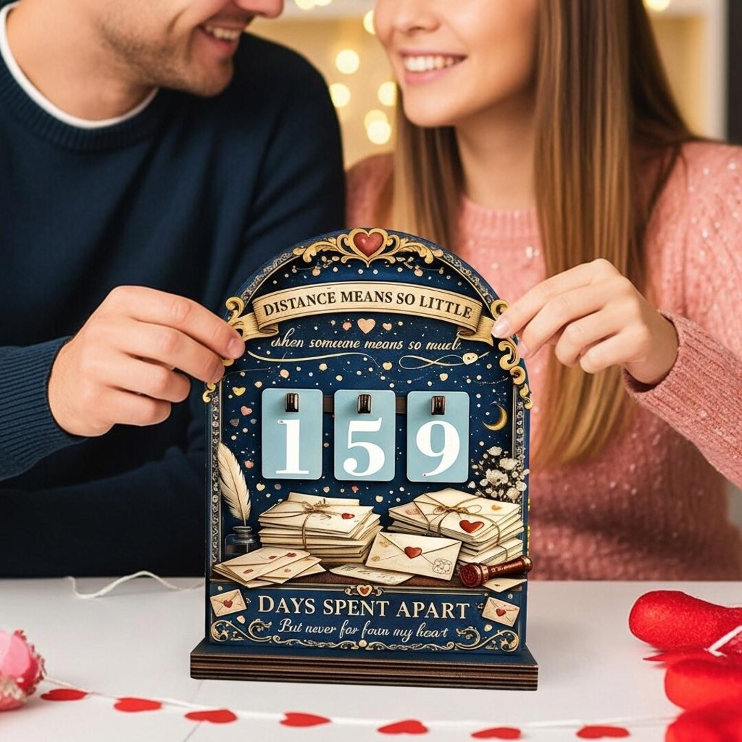 Romantic Countdowns Personalized Days Spent Apart Counter, Long Distance Love Day Counter ...
