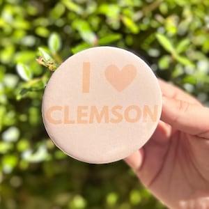 I LOVE CLEMSON, oranje - Clemson Gameday-pin