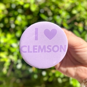 I LOVE CLEMSON, paars - Clemson Gameday-pin