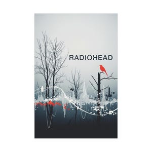 Radiohead Poster - Vintage Album Cover Wall Art, OK Computer / Kid A / In Rainbows Print, Alternative Rock Band Decor, Unframed Music Gift