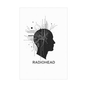 Radiohead Poster, Minimalistic Print, Radiohead Fan Gift, Music Poster Print, Wall Art Decor, Unframed Wall Decor Art, Musician Fan Gift