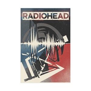 Radiohead Poster Print, Vintage, Minimalistic Design, Unframed Prints Wall Art Decor, Music Lover Gift, Gift for Radiohead Fan, Glossy/Matte