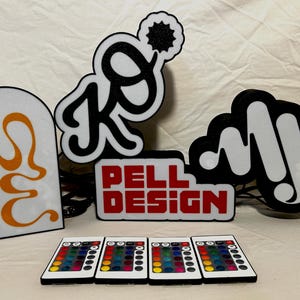 Custom RGB LED Logo Lightbox – Personalized 3D-Printed Sign w/ Remote and USB