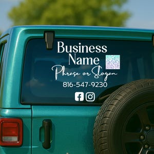 Custom Decal, Business Decal, Car Business Decal, Car Decal, Business Advertising, Business Marketing, Small Business, Window Decal