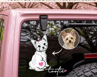 Custom Pet Decal, Personalized Dog Sticker, Vinyl Pet Decal, Car Window Decal, Pet Loss Gift, Die Cut Sticker, Laptop Decal, Waterproof