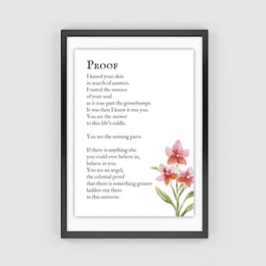 Proof - A Love Poem for Soulmates | Poetry Digital Download