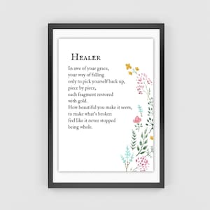 Healer - A Poem of Love + Admiration | Poetry Digital Download