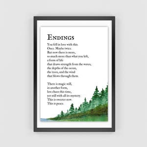 Endings - A Love Poem of Nostalgia | Poetry Digital Download