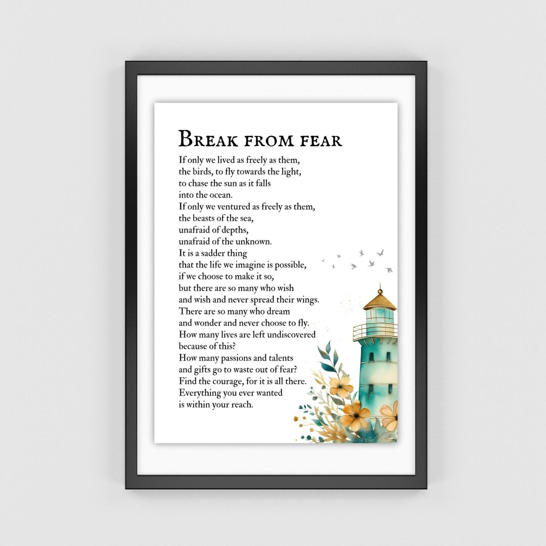 Break From Fear - A Poem of Encouragement + Overcoming Fear | Poetry ...