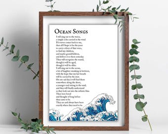 Ocean Songs - A Poem of Family Love + the Sea | Poetry Digital Download