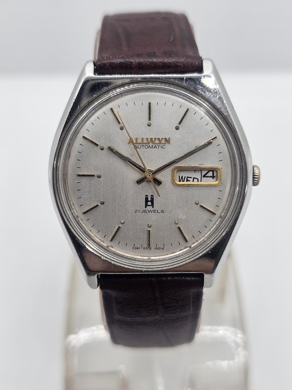 Allwyn Automatic 21 Jewels Day Date Men Wrist Watch Ref-6319a