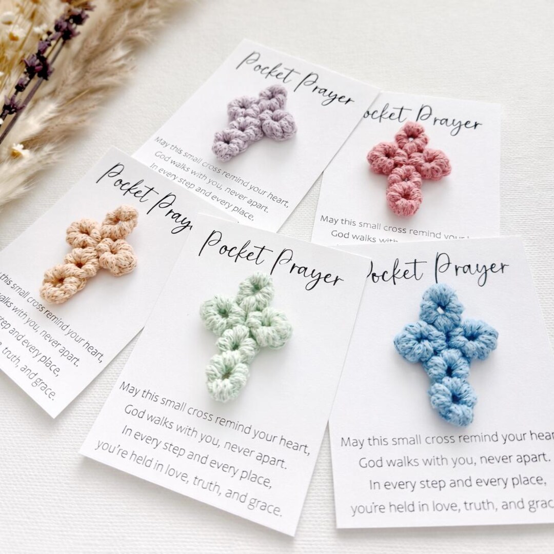 Pocket Prayer Macrame Cross – Christian Gift With Prayer Card - Etsy