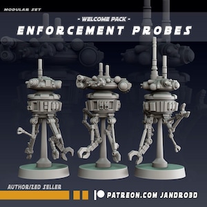 3 x enforcement droids/probes star wars legion compatible jandro3d