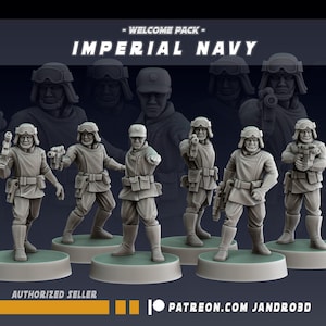 6 x imperial navy troops - star wars legion compatible jandro3d