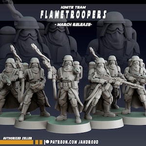 6 x ignite team flame troopers star wars legion compatible jandro3d