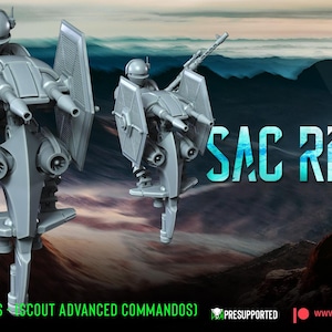 2 x Sac Scout Advanced Commando Riders Star Wars Legion RPG Shatterpoint Warbear