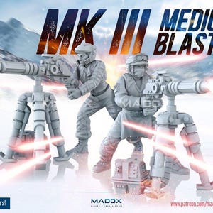 2 blásters medianos Rebel MK III compatibles con Star Wars RPG Legion Shatter Warbear